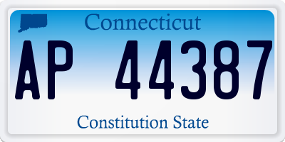 CT license plate AP44387