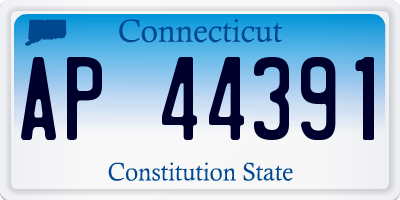 CT license plate AP44391
