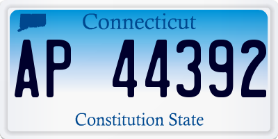 CT license plate AP44392