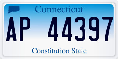 CT license plate AP44397