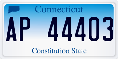 CT license plate AP44403