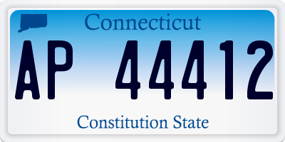 CT license plate AP44412