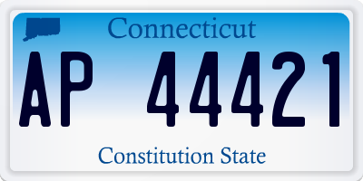 CT license plate AP44421