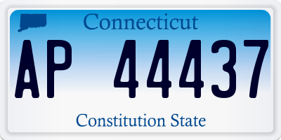 CT license plate AP44437