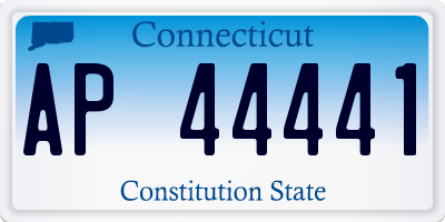 CT license plate AP44441