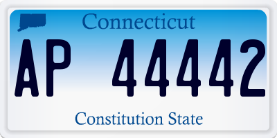 CT license plate AP44442