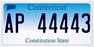 CT license plate AP44443