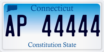 CT license plate AP44444