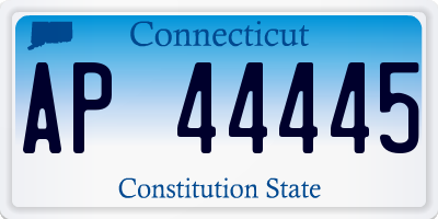CT license plate AP44445