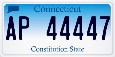 CT license plate AP44447