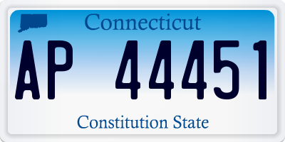 CT license plate AP44451