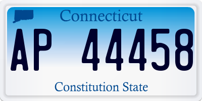 CT license plate AP44458