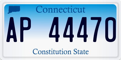 CT license plate AP44470