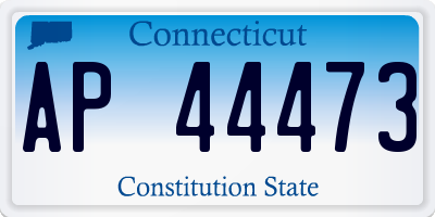 CT license plate AP44473