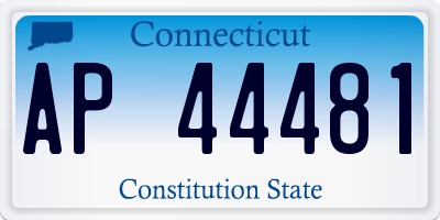 CT license plate AP44481