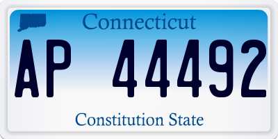 CT license plate AP44492