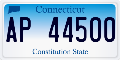 CT license plate AP44500
