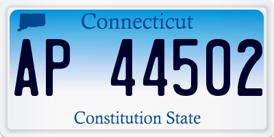 CT license plate AP44502