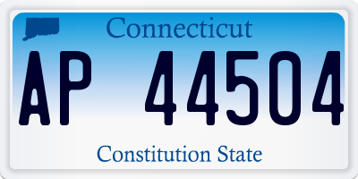 CT license plate AP44504
