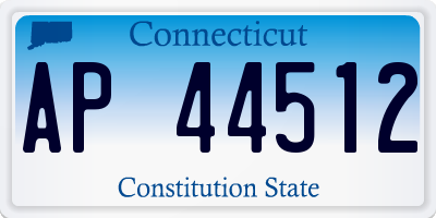 CT license plate AP44512