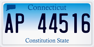 CT license plate AP44516