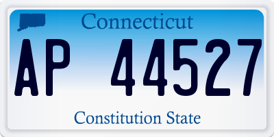 CT license plate AP44527