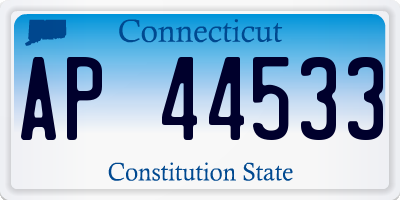 CT license plate AP44533