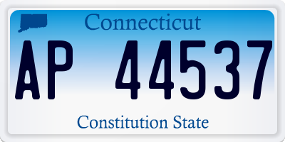 CT license plate AP44537