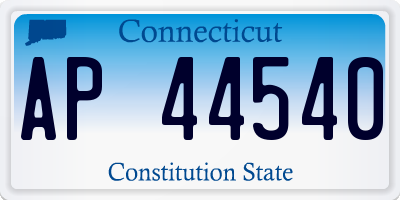 CT license plate AP44540
