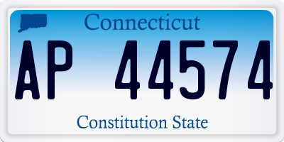 CT license plate AP44574