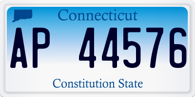 CT license plate AP44576