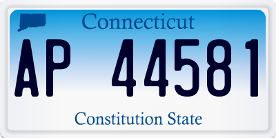 CT license plate AP44581