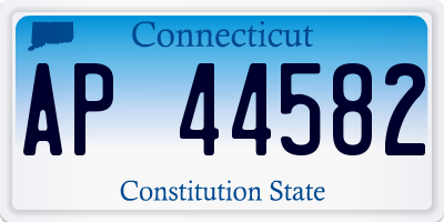 CT license plate AP44582