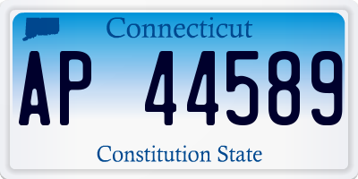 CT license plate AP44589
