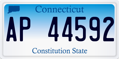 CT license plate AP44592