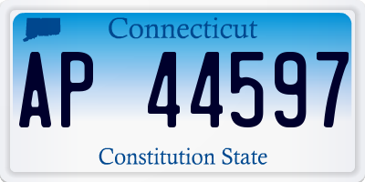 CT license plate AP44597