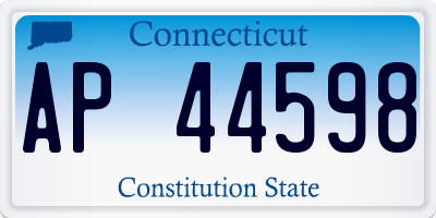 CT license plate AP44598