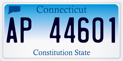 CT license plate AP44601
