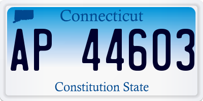 CT license plate AP44603