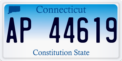 CT license plate AP44619