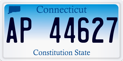 CT license plate AP44627