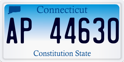 CT license plate AP44630