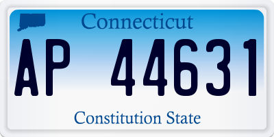 CT license plate AP44631