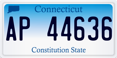 CT license plate AP44636