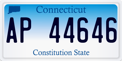CT license plate AP44646