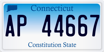 CT license plate AP44667