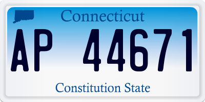 CT license plate AP44671