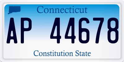 CT license plate AP44678