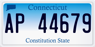 CT license plate AP44679