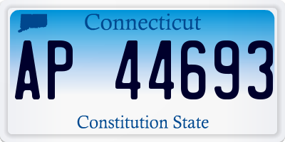 CT license plate AP44693